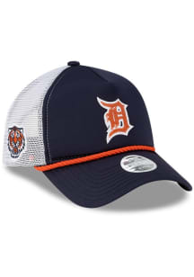 New Era Detroit Tigers Navy Blue Sparkle Foam Front Rope Trucker 9FORTY Womens Adjustable Hat