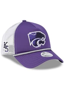New Era K-State Wildcats Purple Sparkle Foam Front Rope Trucker 9FORTY Womens Adjustable Hat
