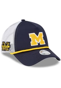 New Era Michigan Wolverines Blue Sparkle Foam Front Rope Trucker 9FORTY Womens Adjustable Hat