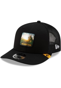 New Era Iowa Hawkeyes Mascot Patch Low Pro 9FIFTY Adjustable Hat - Black