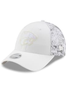 New Era K-State Wildcats White Tonal Glitter Denim Trucker 9FORTY Womens Adjustable Hat