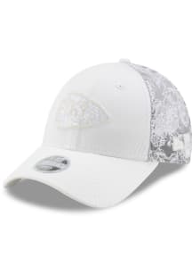 New Era Kansas City Chiefs White Tonal Glitter Denim Trucker 9FORTY Womens Adjustable Hat