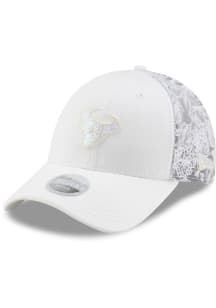 New Era Houston Texans White Tonal Glitter Denim Trucker 9FORTY Womens Adjustable Hat