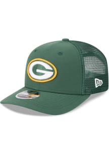 New Era Green Bay Packers Team Stretch 9SEVENTY Trucker Adjustable Hat - Green