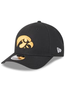 New Era Iowa Hawkeyes Team M Crown 9FORTY Adjustable Hat - Black