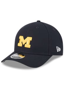 New Era Michigan Wolverines Team M Crown 9FORTY Adjustable Hat - Blue