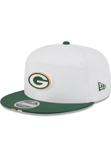 New Era Green Bay Packers White 2025 Training Camp 9FIFTY Split Panel Mens Snapback Hat