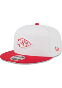 New Era Kansas City Chiefs White 2025 Training Camp 9FIFTY Split Panel Mens Snapback Hat
