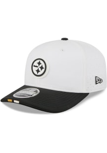 New Era Pittsburgh Steelers 2025 Training Camp Stretch Snap 9SEVENTY Adjustable Hat - White