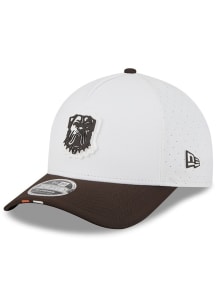 New Era Cleveland Browns 2025 Training Camp 9FORTY Mcrown Aframe Adjustable Hat - White
