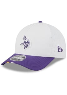 New Era Minnesota Vikings 2025 Training Camp 9FORTY Mcrown Aframe Adjustable Hat - White