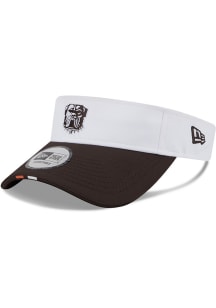 New Era Cleveland Browns Mens White 2025 Training Camp Visor Adjustable Visor