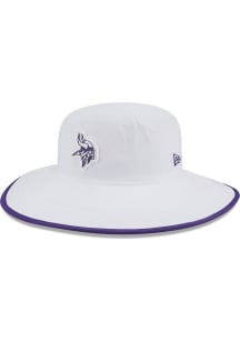 New Era Minnesota Vikings White 2025 Training Camp Panama Bucket Mens Bucket Hat