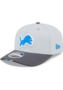 New Era Detroit Lions 2025 Training Camp CW Stretch Snap 9SEVENTY Adjustable Hat - Grey