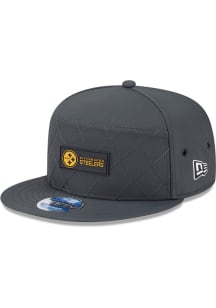 New Era Pittsburgh Steelers Grey 2025 NFL Sideline Cold Weather 9FIFTY Split Panel Mens Snapback H..