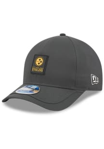 New Era Pittsburgh Steelers 2025 NFL Sideline Cold Weather 9FORTY M Crown Adjustable Hat - Grey