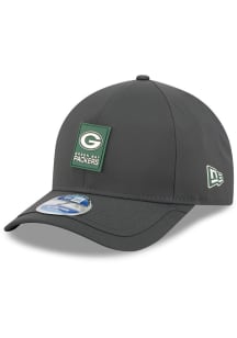 New Era Green Bay Packers 2025 NFL Sideline Cold Weather 9FORTY M Crown Adjustable Hat - Grey