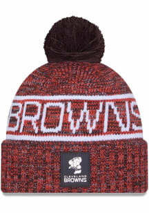 New Era Cleveland Browns Brown 2025 NFL Sideline Cold Weather Sport Mens Knit Hat