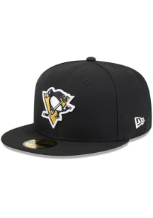 New Era Pittsburgh Penguins Mens Black Evergreen 59FIFTY Fitted Hat