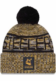New Era Pittsburgh Steelers Yellow 2025 NFL Sideline Cold Weather Sport Mens Knit Hat