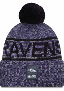 New Era Baltimore Ravens Black 2025 NFL Sideline Cold Weather Sport Mens Knit Hat