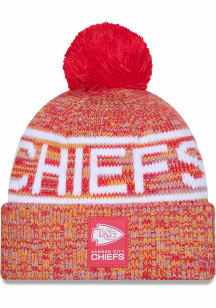 New Era Kansas City Chiefs Yellow 2025 NFL Sideline Cold Weather Sport Mens Knit Hat