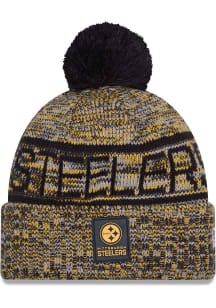 New Era Pittsburgh Steelers Yellow 2025 NFL Sideline Cold Weather Sport Mens Knit Hat