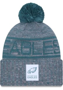New Era Philadelphia Eagles Grey 2025 NFL Sideline Cold Weather Sport Mens Knit Hat
