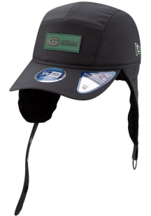 New Era Green Bay Packers 2025 NFL Sideline Cold Weather Runner Dog Ear Adjustable Hat - Black