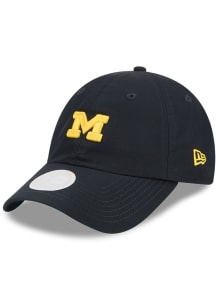 New Era Michigan Wolverines Blue Team 9FORTY Ponytail Womens Adjustable Hat