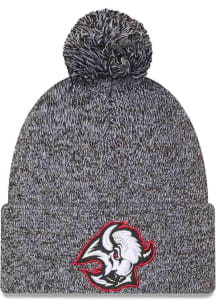 New Era Buffalo Sabres Black Marled jr Cuff Pom Youth Knit Hat