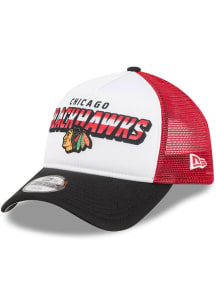 New Era Chicago Blackhawks Baby Streak A Frame 9FORTY Adjustable Hat - Red