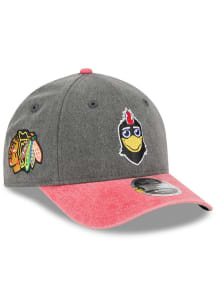 New Era Chicago Blackhawks Baby Mascot M Crown JR 9FORTY Adjustable Hat - Black