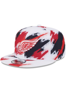 New Era Detroit Red Wings White Paint 9FIFTY Mens Snapback Hat