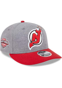 New Era New Jersey Devils Wool Low Profile 9FIFTY Adjustable Hat - Grey