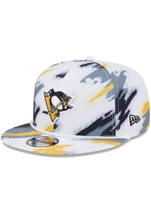 New Era Pittsburgh Penguins White Paint 9FIFTY Mens Snapback Hat