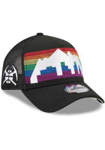 New Era Denver Nuggets 2025 City Edition AF 9FORTY Trucker Adjustable Hat - Black