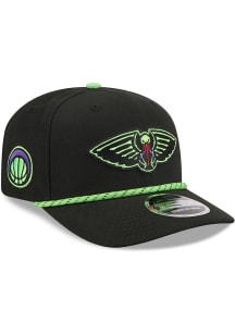 New Era New Orleans Pelicans 2025 City Edition Stretch 9SEVENTY Adjustable Hat - Black