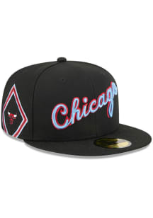 New Era Chicago Bulls Mens Black 2025 City Edition 59FIFTY Fitted Hat