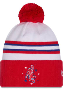 New Era Houston Rockets White 2025 City Edition Cuff Pom Mens Knit Hat