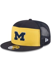 New Era Michigan Wolverines Blue Outdoor Split Panel 9FIFTY Mens Snapback Hat