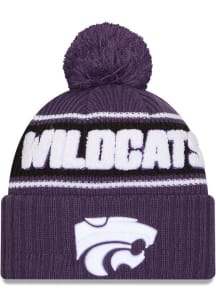 New Era K-State Wildcats Purple Bold Cuff Pom Mens Knit Hat