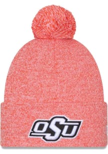 New Era Oklahoma State Cowboys Orange Marled Cuff Pom Mens Knit Hat
