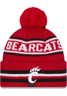 New Era Cincinnati Bearcats Red Classic Cuff Pom Mens Knit Hat