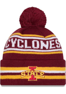 New Era Iowa State Cyclones Cardinal Classic Cuff Pom Mens Knit Hat
