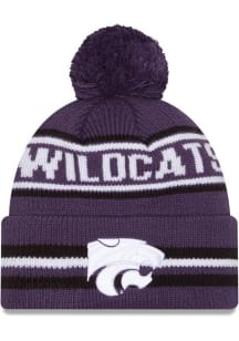 New Era K-State Wildcats Purple Classic Cuff Pom Mens Knit Hat