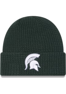 New Era Michigan State Spartans Green Waffle Cuff Mens Knit Hat