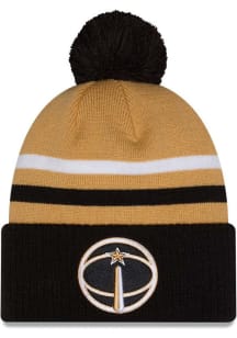 New Era Washington Wizards Gold 2025 City Edition Cuff Pom Mens Knit Hat