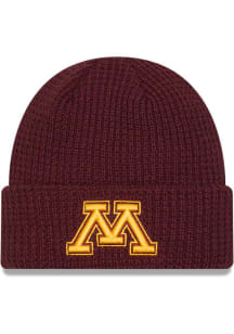 New Era Minnesota Golden Gophers Maroon Waffle Cuff Mens Knit Hat