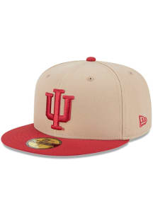 New Era Indiana Hoosiers Mens Tan Evergreen 59FIFTY Fitted Hat